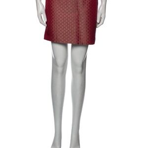 Badgley Mischka Elegant Red Pencil Skirt